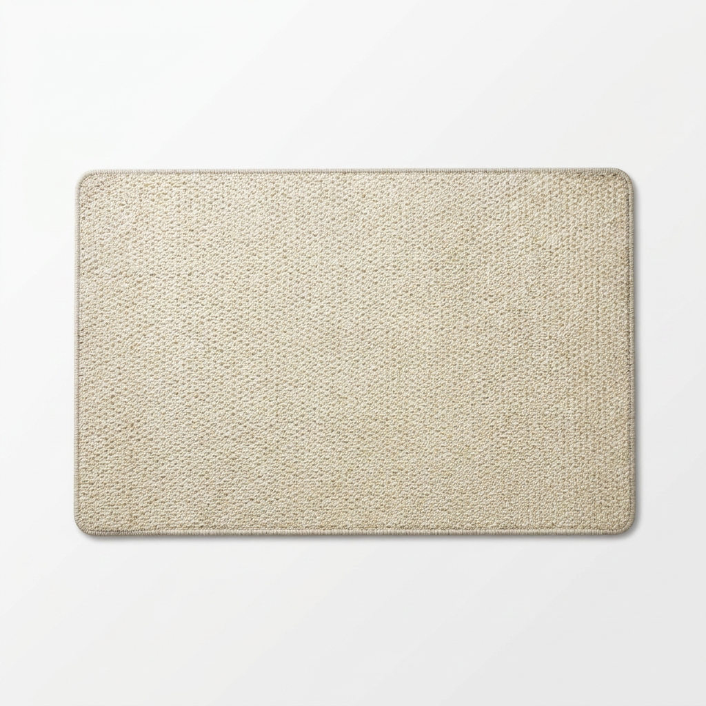 White faux jute doormat