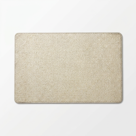 White faux jute doormat