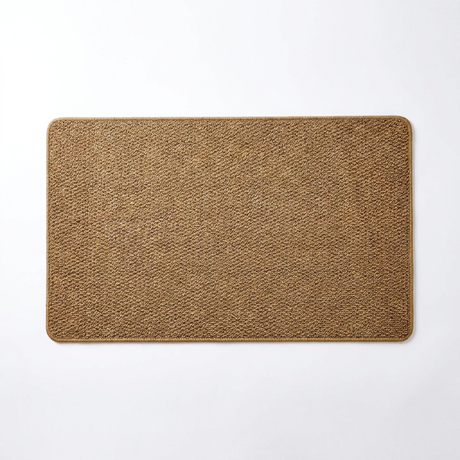 Brown faux jute doormat