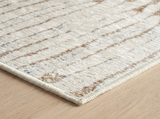 Oatmeal striped rug texture detail