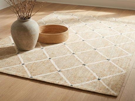 Kali lattice rug styled vignette