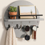 Round Wall Organizer — White/Black, front view