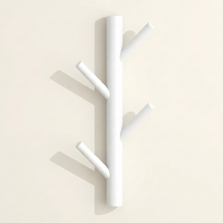 Branchio Tree-Branch Coat Rack — White, front view