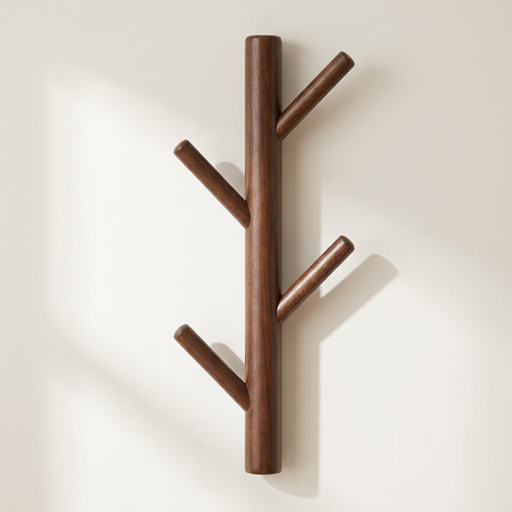 Branchio Tree-Branch Coat Rack — Coffee, front view
