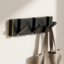 Foldable Wall Hook Rack — with taupe tote