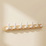 Upward-Curving Pegs Coat Rack — Beech 4-hook