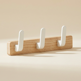 Upward-Curving Pegs Coat Rack — Beech 5-hook