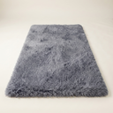 Long Pile Shaggy Area Rug — Grey