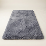 Long Pile Shaggy Area Rug — Grey
