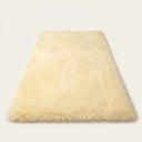 Long Pile Shaggy Area Rug — Light yellow