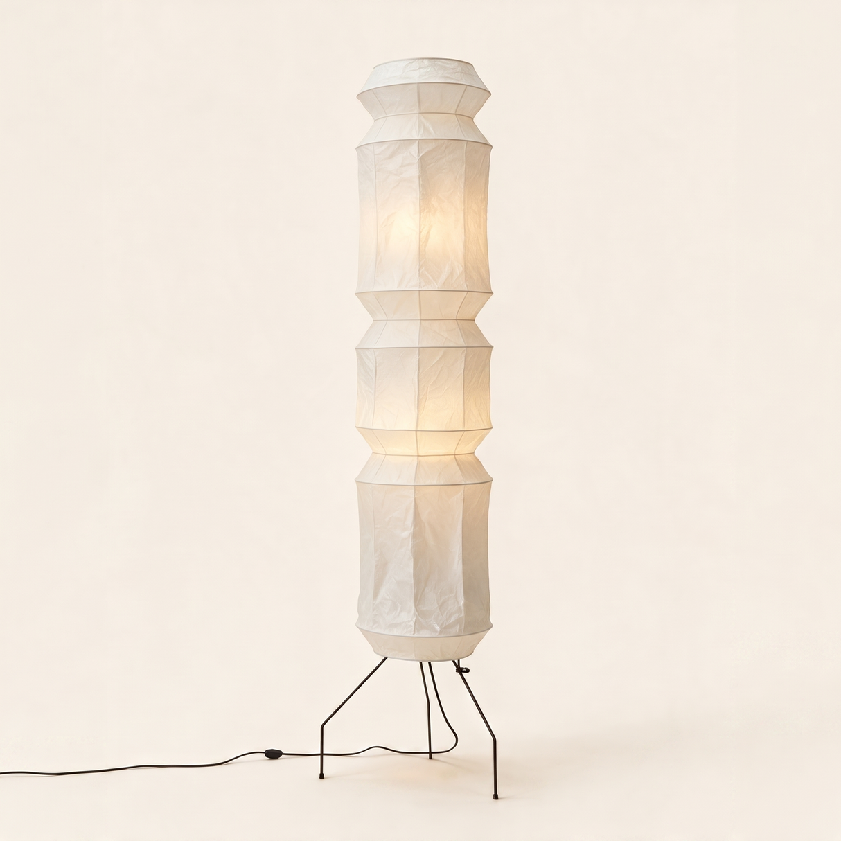 Kyoto Washi Paper Floor Lamp — hero
