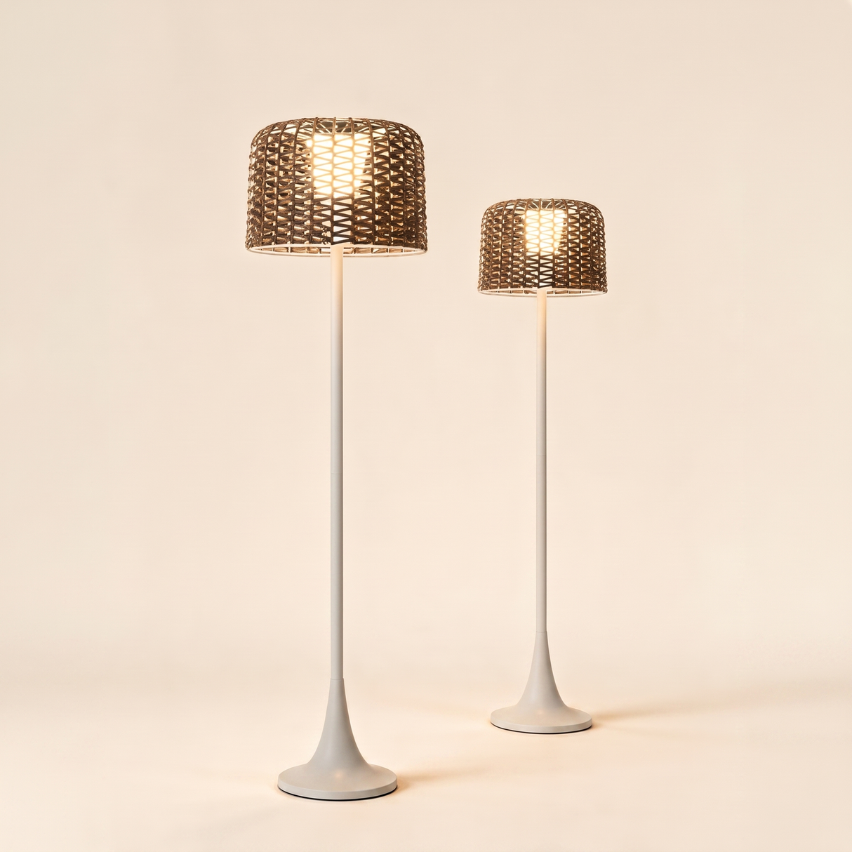 Willow Solar Floor Lamp - hero product shot (white)