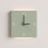 Glow Wall Clock Lamp — Green Single Sided