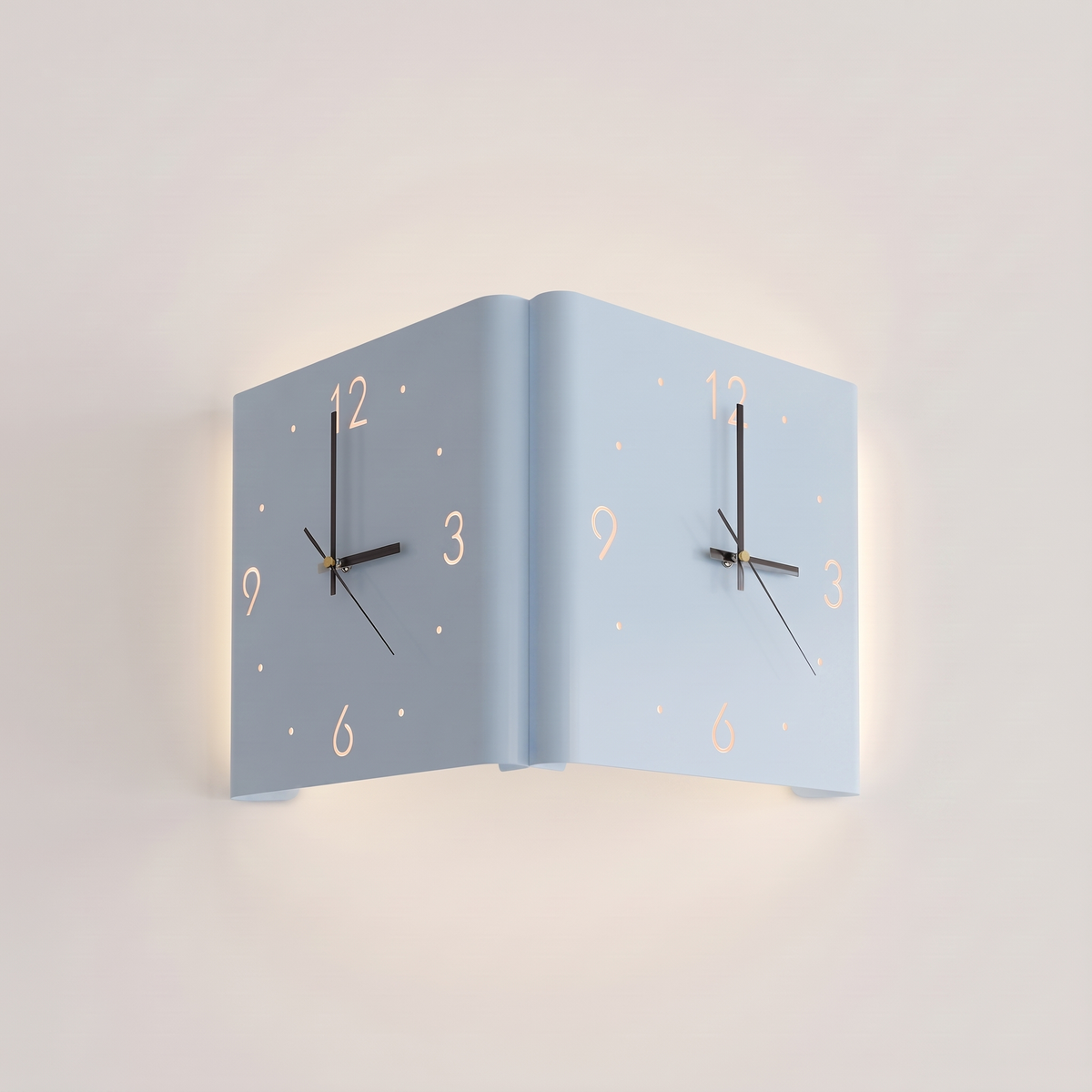 Glow Wall Clock Lamp — Blue Foldable