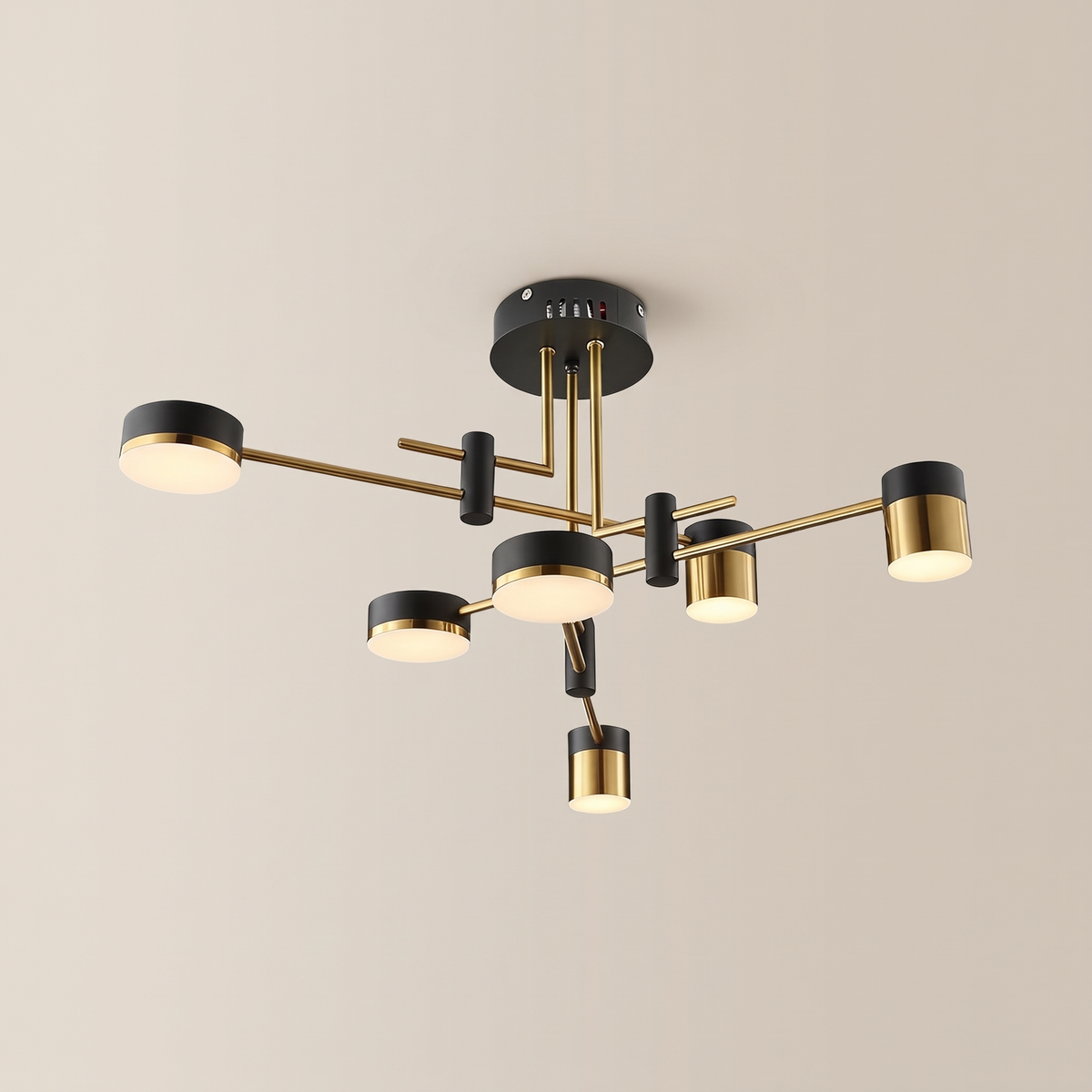 Pylon Arm Chandelier, 6-light