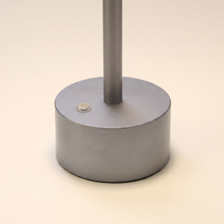 Drift Aluminum Table Lamp — base and touch button detail
