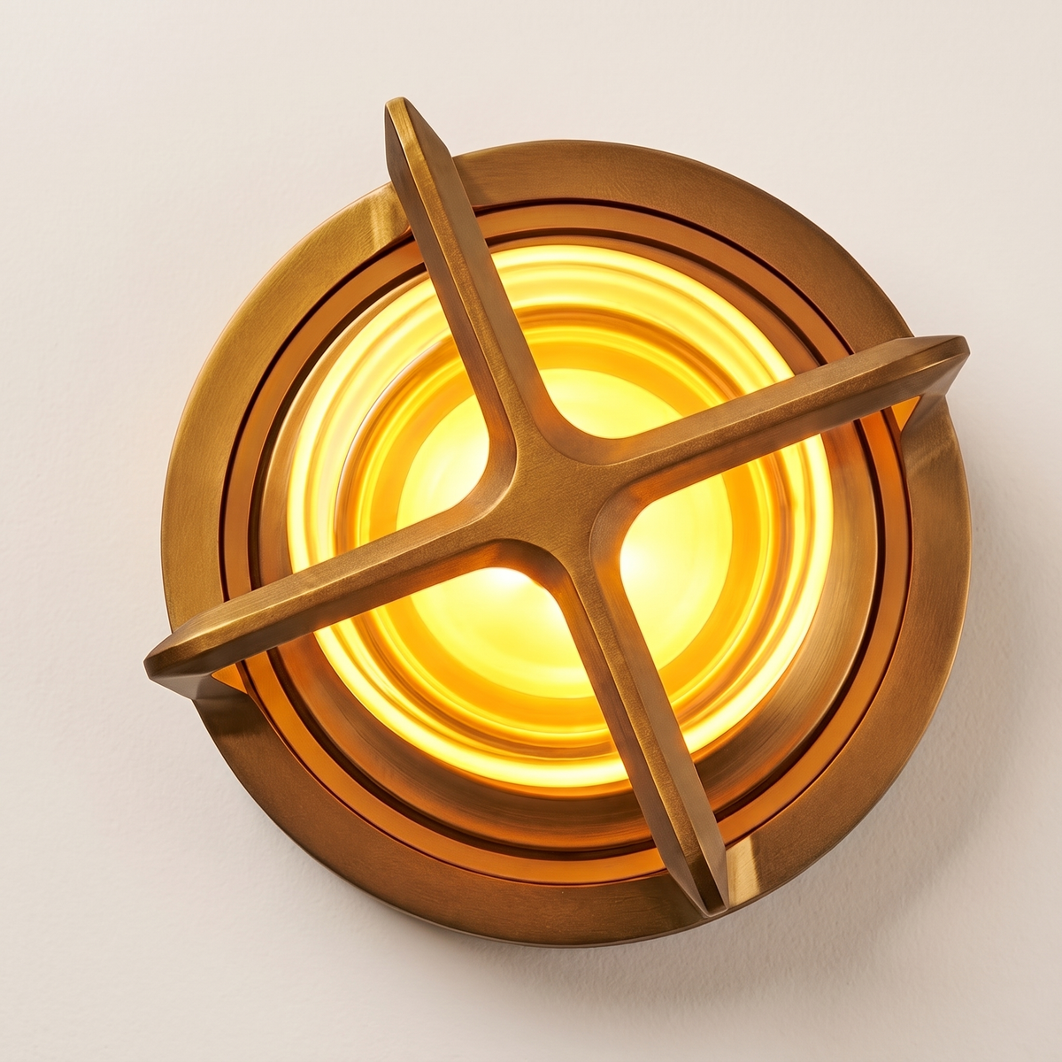 Ridge Portable Lantern — top-down detail, lit