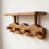 Haven Bamboo Wall Rack — bamboo texture and hooks close-up