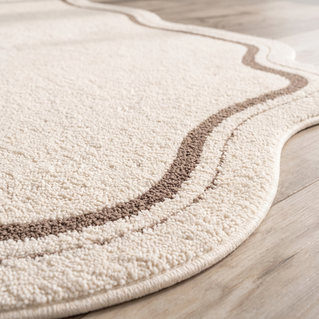 Arden Curve Area Rug — texture and curved edge close-up