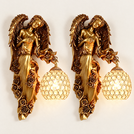 Seraphina Crystal Wall Sconce - set of 2 left-facing hero product shot