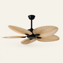 Palm Leaf Ceiling Fan — Black finish hero shot