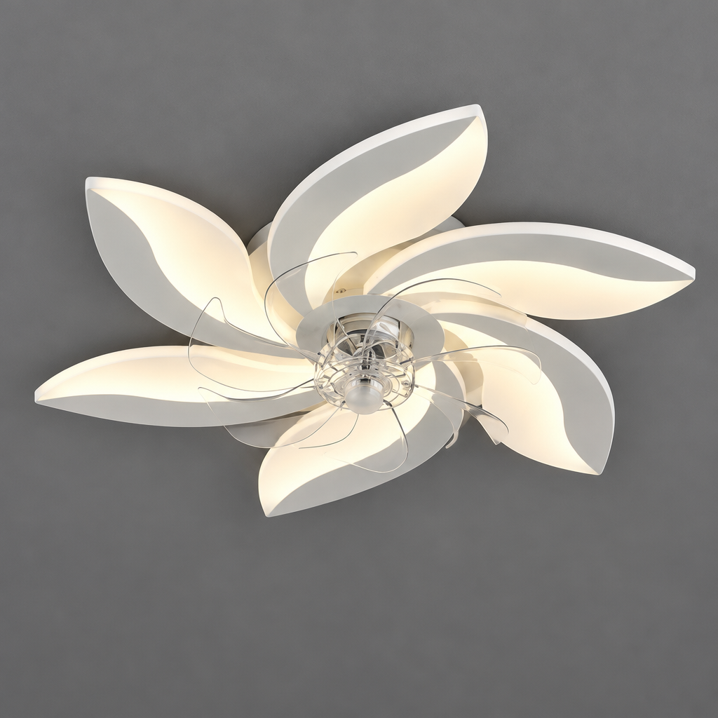 Decorative Ceiling Fan — White flower fan hero