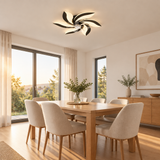 Decorative Ceiling Fan — Black fan in dining room