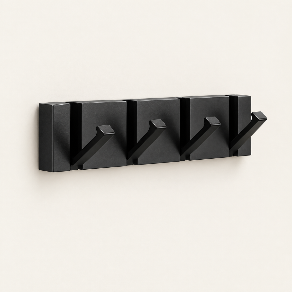 Foldable Hook Rack — All black, 4 hooks