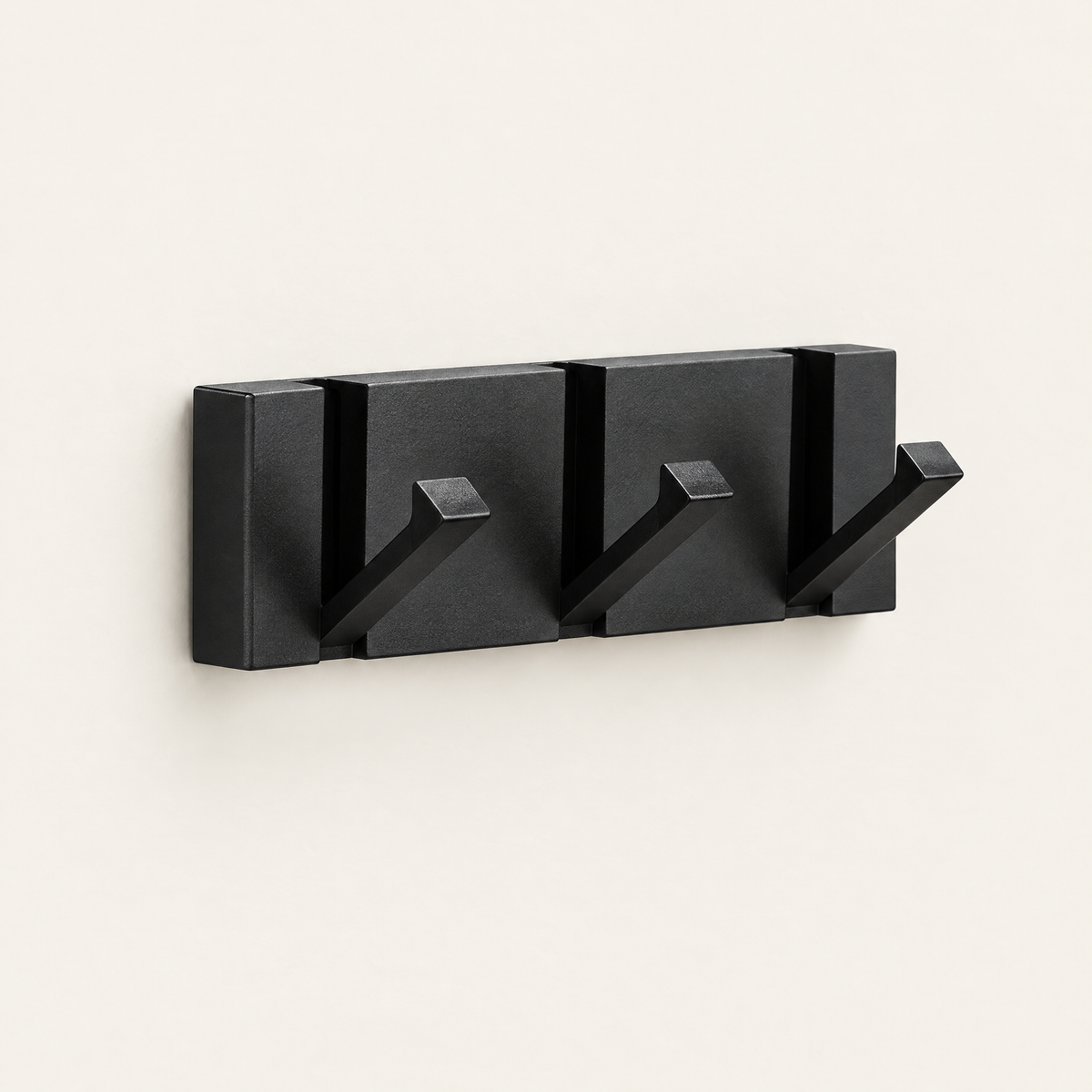 Foldable Hook Rack — All black, 3 hooks