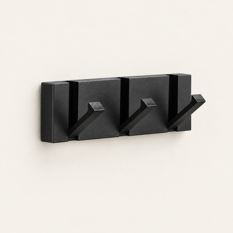 Foldable Hook Rack — All black, 3 hooks