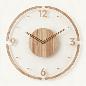 Hollow Minimalist Wall Clock - hero product shot (With Frame)