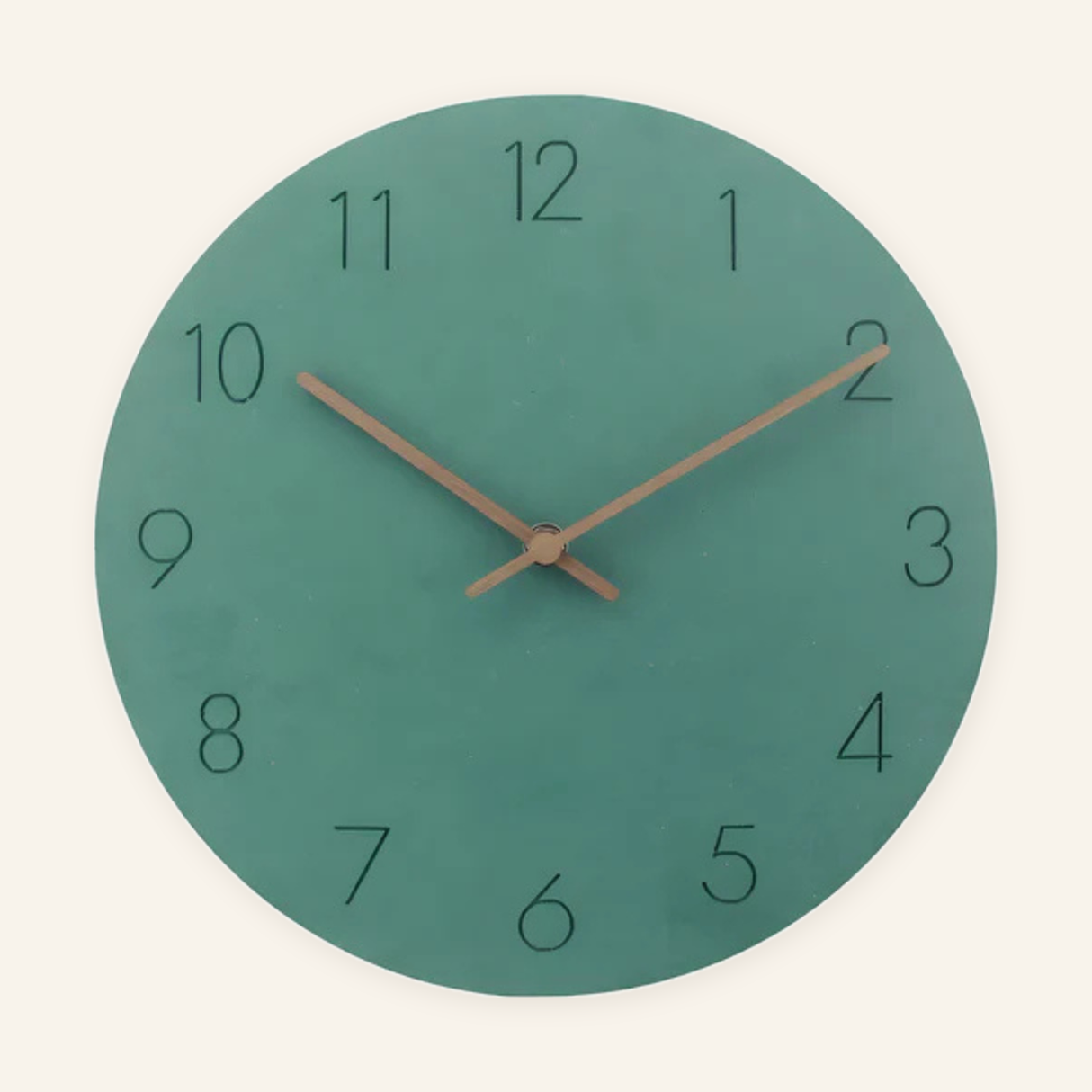 Hue Minimalist Wall Clock - Green