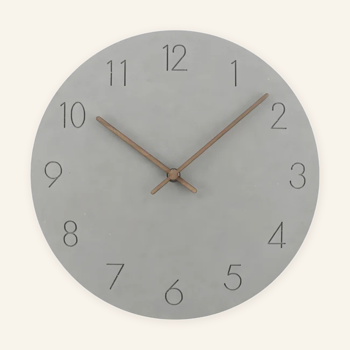 Hue Minimalist Wall Clock - Grey