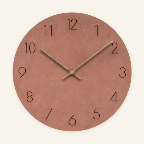 Hue Minimalist Wall Clock - Orange