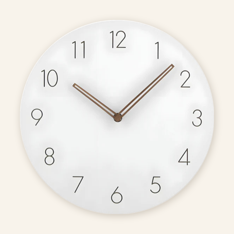 Hue Minimalist Wall Clock - White