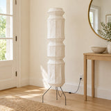 Kyoto Washi Paper Floor Lamp — entryway in daylight, lamp off