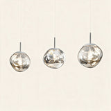 Magma Glass Cluster Pendant — Silver 11-inch hero