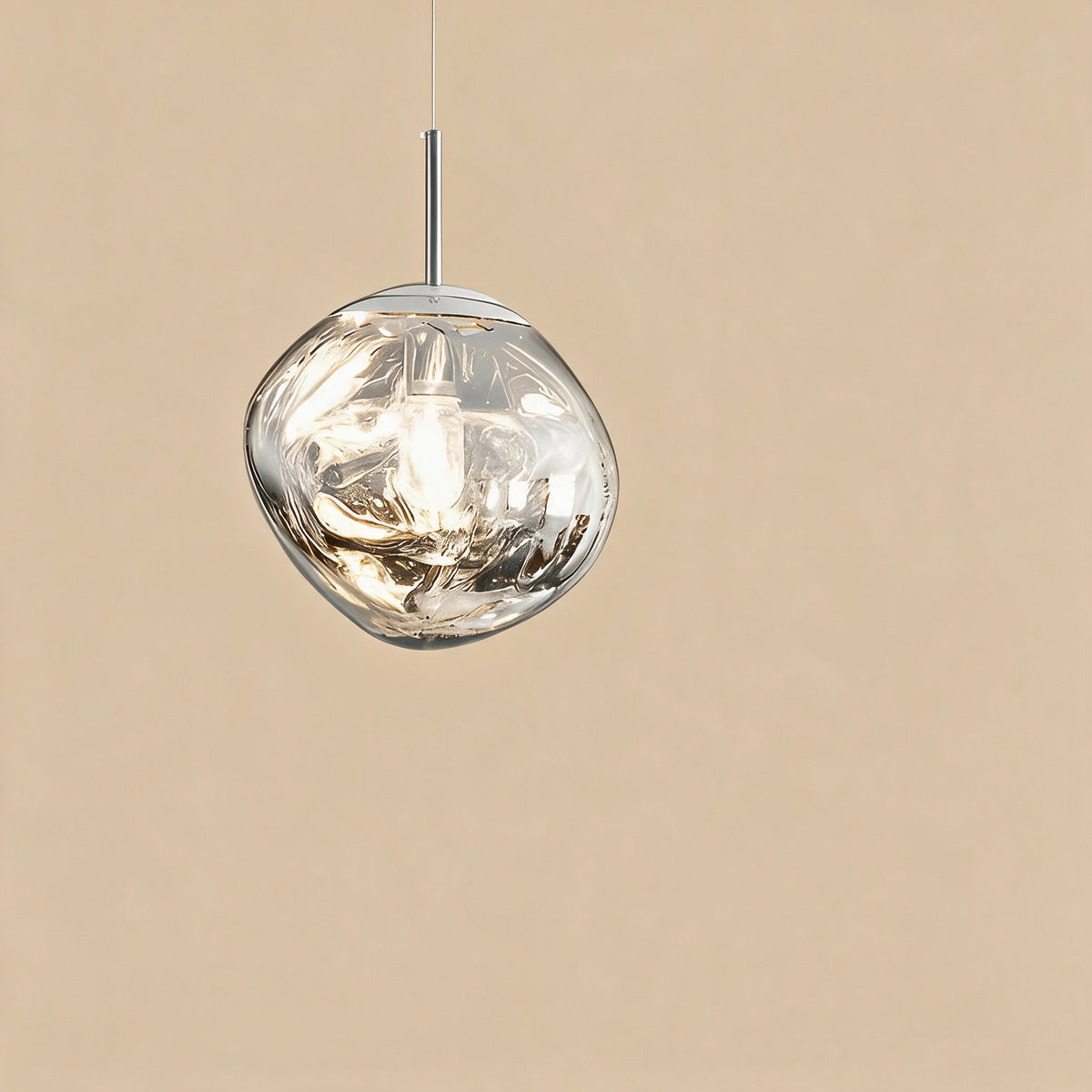 Magma Glass Cluster Pendant — Silver 15-inch hero