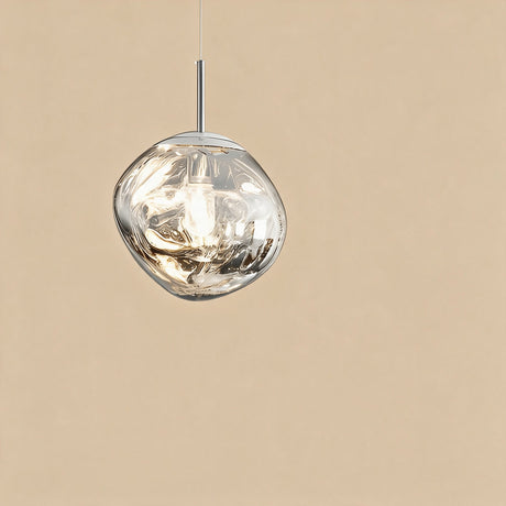 Magma Glass Cluster Pendant — Silver 15-inch hero