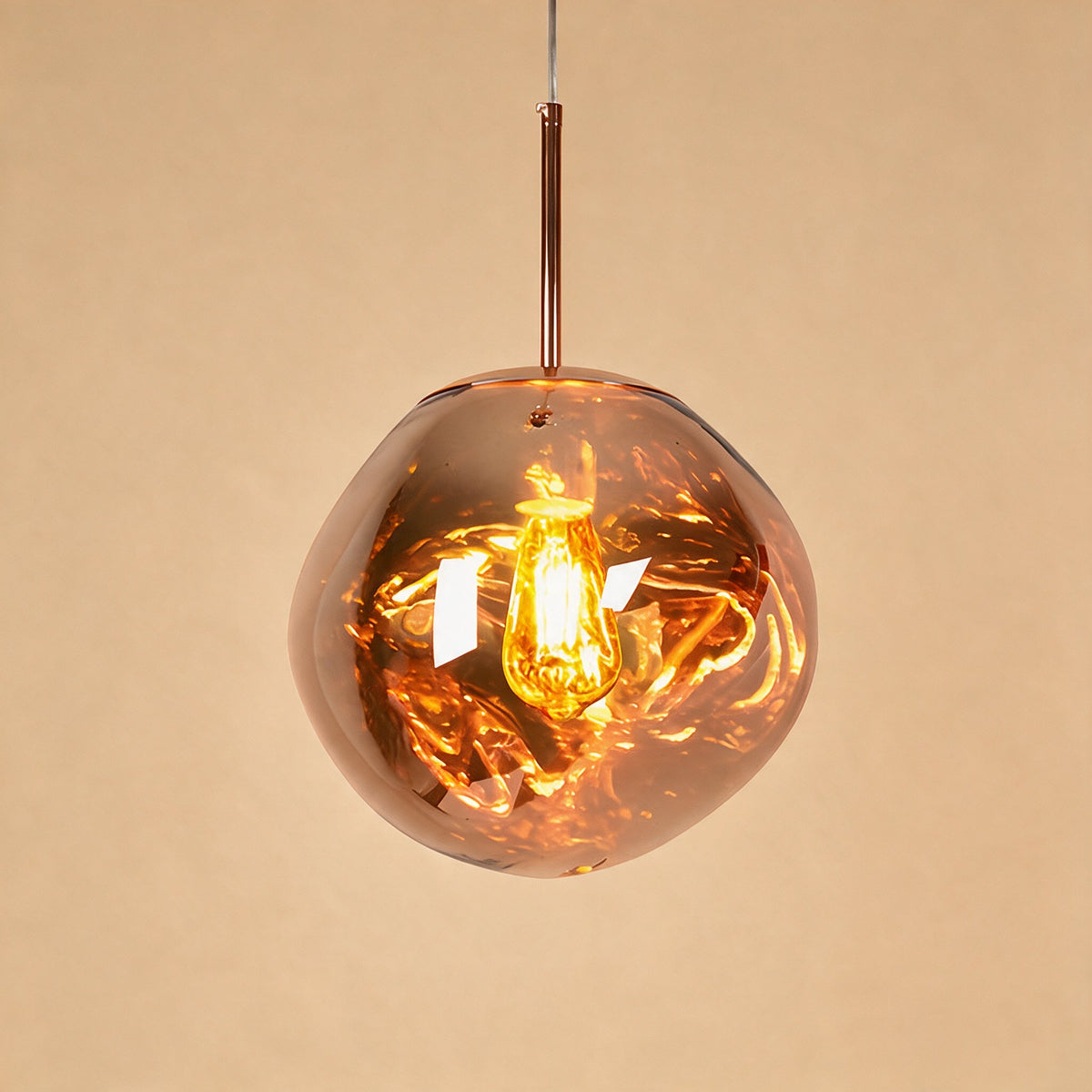 Magma Glass Pendant Light — Gold hero