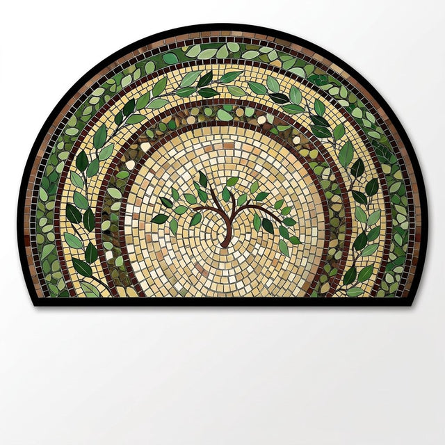 Mosaic Vine Half-Moon Mat — hero shot
