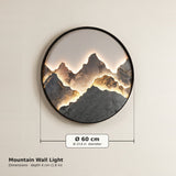 Mountain Wall Light dimensions: 60 cm diameter, 4 cm depth