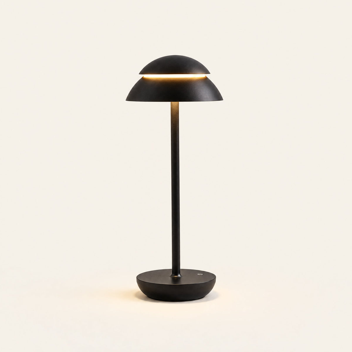 Nomad Cordless Table Lamp — Black finish, front view