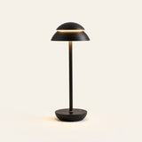 Nomad Cordless Table Lamp — Black finish, front view