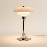 Nordic Glass Table Lamp — White/Silver hero