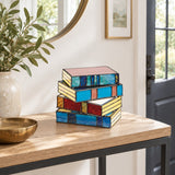 Novella Stained-Glass Table Lamp — entryway in daylight, lamp off