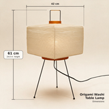 Origami Washi Table Lamp — dimensions diagram