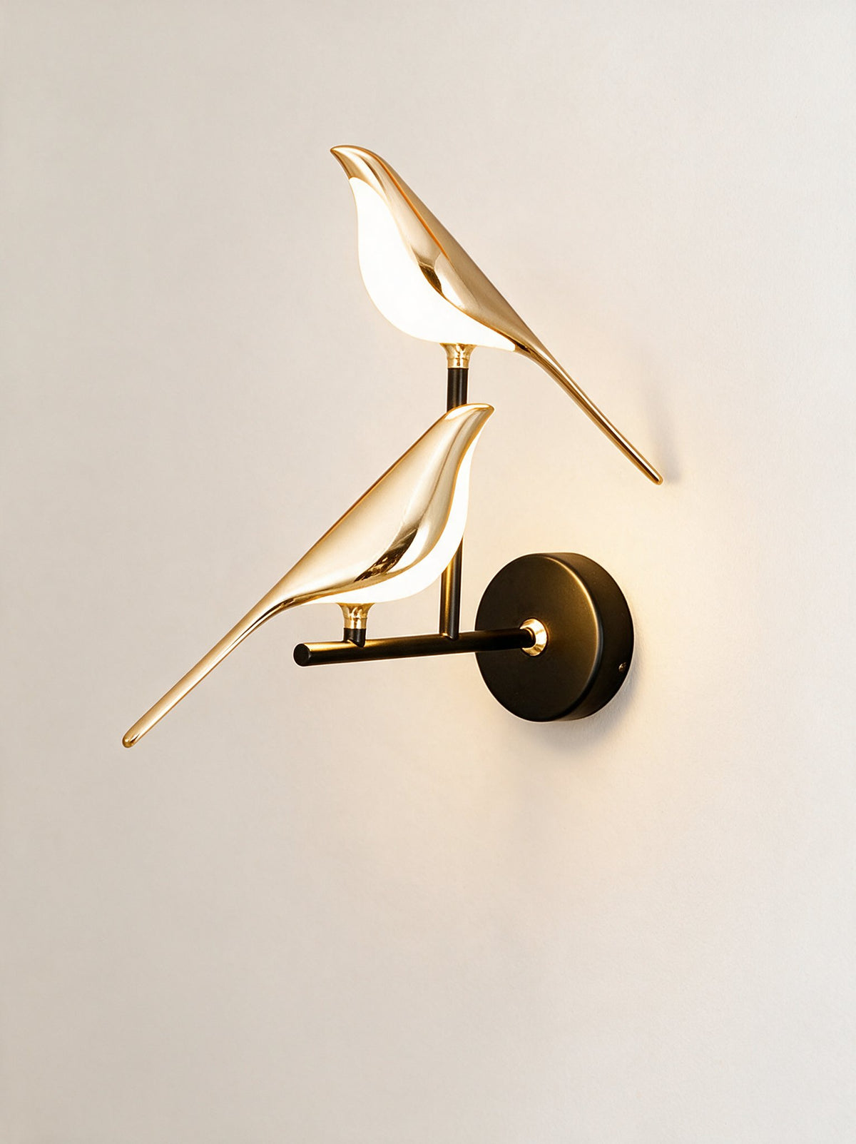 Perched Bird Wall Sconce - hero product shot (2-bird)