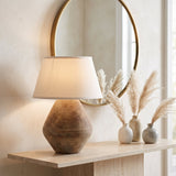Reggio Ceramic Table Lamp — entryway console lifestyle