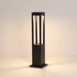 Rowan Aluminum Bollard Light — hero, warm white glow